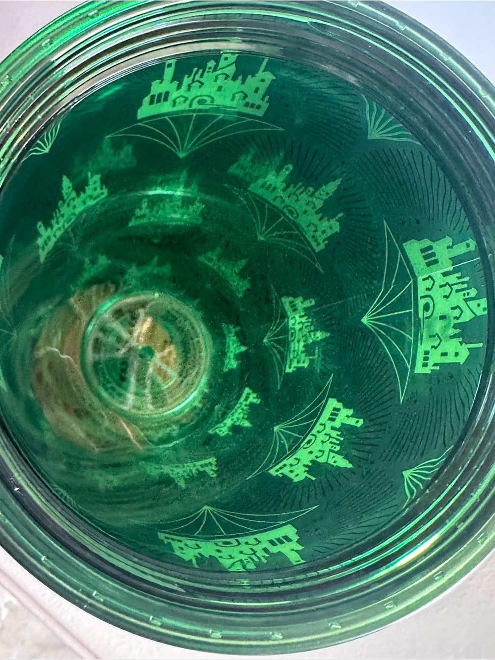 Starbucks Wicked Green and Gold Tall Tumbler with Flag Straw - Picture 3 of 4